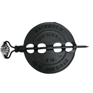 Griswold Damper New American 6” Reversible Steel Spindle Retro Vintage Black